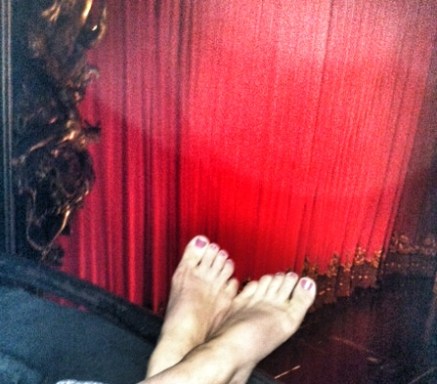 Oh yes I did!! barefeet hanging over the edge of the box seats