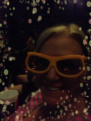mom in her 3 D glasses