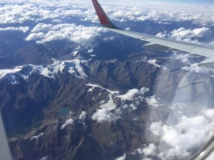 clouds from an airplane window